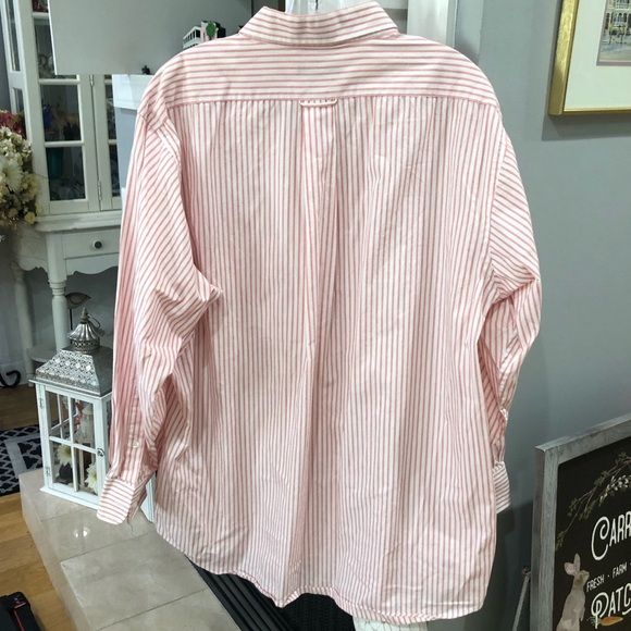 Izod Men’s Striped Long Sleeve Collared Button Up Dress Shirt - Picture 2 of 4